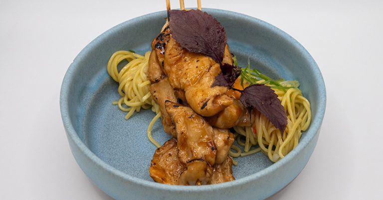 Beneo Asian style plantbased chicken skewers