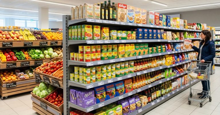 Kloepfel Lebensmittelverpackung Supermarkt